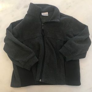 Boys Columbia fleece jacket gray size 4 / 5